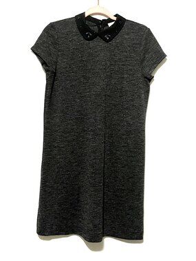 Loft Womens Peter Pan Collar Dress MP Twee Dark Academia Wednesday Adams Goth